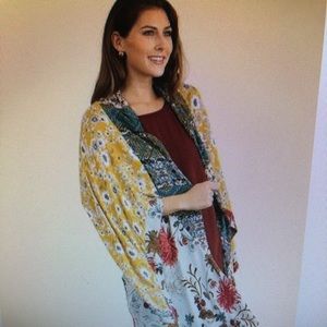 Umgee mixed floral kimono duster